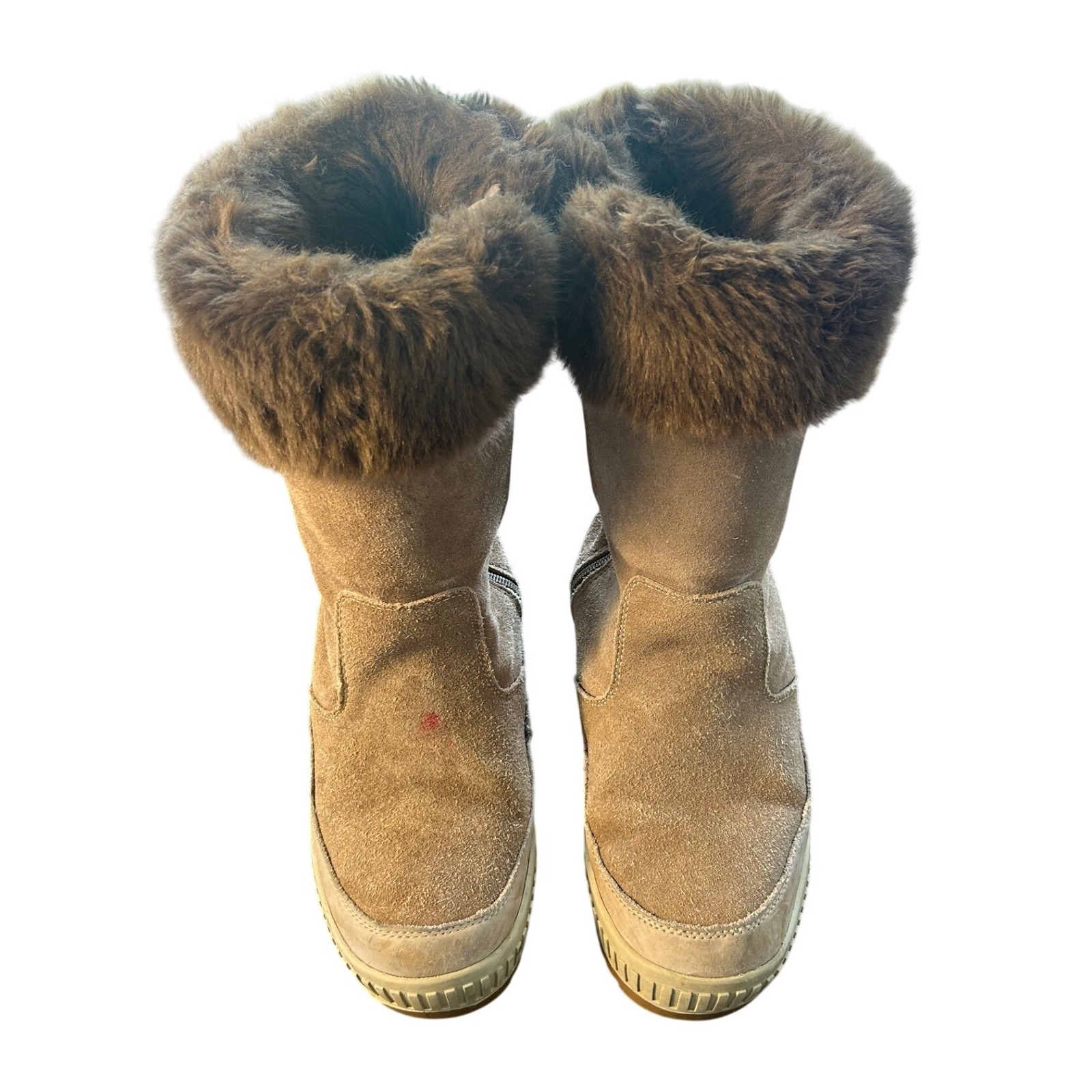 Pajar Canada Winter Boot 10 Tan Waterproof Faux Wool Suede Zip Snow Ski Gorpcore — image 3 of 8